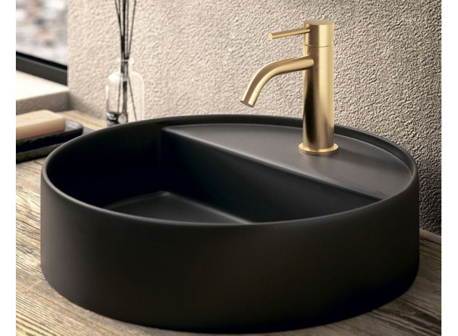Фото №2 - Змішувач для умивальника Paffoni Light з донним клапаном, Brushed Honey Gold (LIG075HGSP)