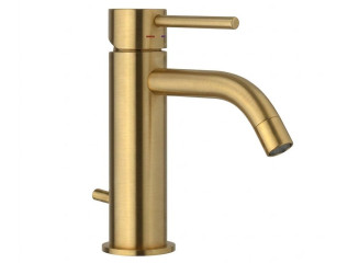 Змішувач для умивальника Paffoni Light з донним клапаном, Brushed Honey Gold (LIG075HGSP)