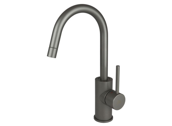 Змішувач для умивальника Paffoni Light без донного клапана, Mercury Grey (LIG078MG)
