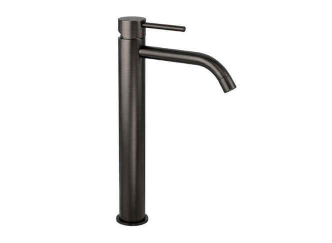 Змішувач для умивальника Paffoni Light, високий, з донним клапаном Clic-Clac, Brushed Black Chrome (LIG081KNKNSP)