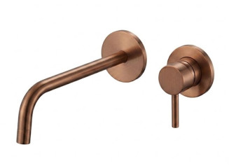 Фото - Змішувач для умивальника Paffoni Light настінний, вилив 248 мм, Brushed Copper PVD (LIG106RASP70)