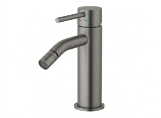 Змішувач для біде Paffoni Light з донним клапаном Clic-Clak, Mercury Grey (LIG131KMG)