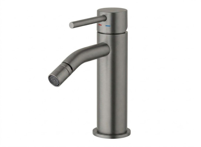 Змішувач для біде Paffoni Light з донним клапаном Clic-Clak, Mercury Grey (LIG131KMG)