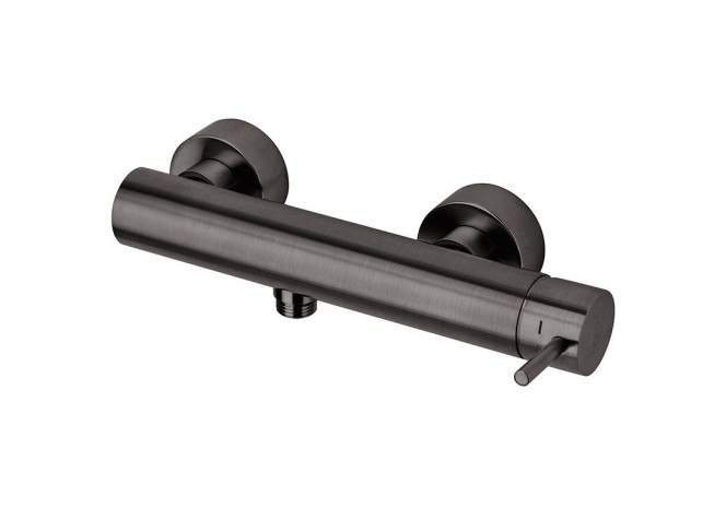 Змішувач для душу Paffoni Light одноважільний, настінний, без душу, Brushed Black Chrome (LIG168NKNSP)