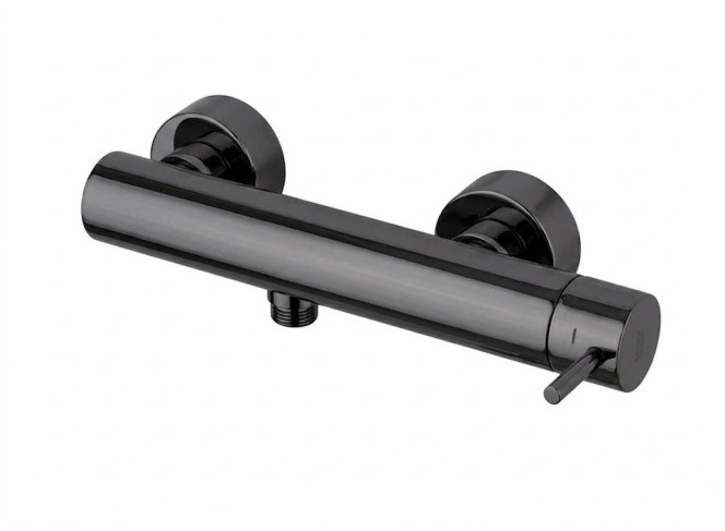 Змішувач для душу Paffoni Light одноважільний, настінний, без душу, Black Chrome (LIG168NKN)