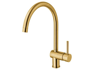 Змішувач для кухні Paffoni Light з поворотним виливом, Brushed Honey Gold (LIG280HGSP)