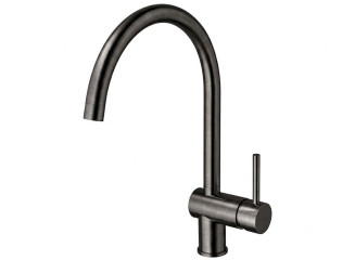 Змішувач для кухні Paffoni Light з поворотним виливом, Brushed Black Chrome (LIG280NKNSP)
