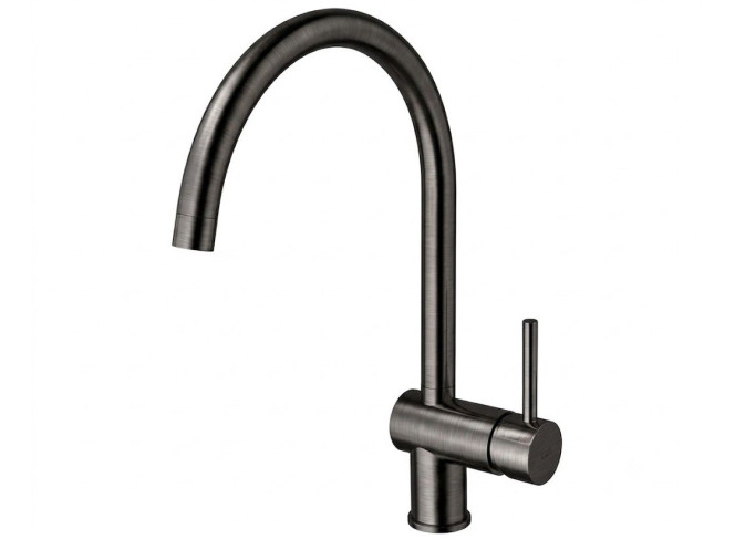 Змішувач для кухні Paffoni Light з поворотним виливом, Brushed Black Chrome (LIG280NKNSP)