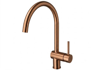 Змішувач для кухні Paffoni Light з поворотним виливом, Brushed Copper PVD (LIG280RASP)