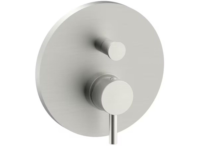 Змішувач для душу Paffoni Light на 2 споживача, зовнішня частина, Steel looking (LIGBOX015ST_M)
