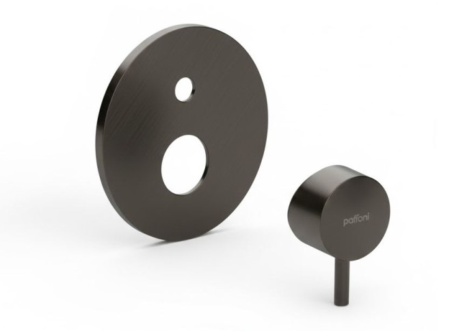 Змішувач для душу Paffoni Light зовнішня частина, Brushed Black Chrome (LIGBOX015NKNSP_M)