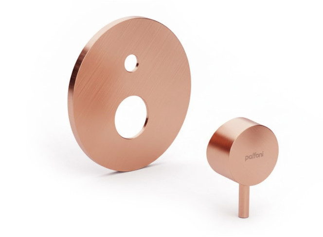Змішувач для душу Paffoni Light зовнішня частина, Brushed Copper PVD (LIGBOX015RASP_M)