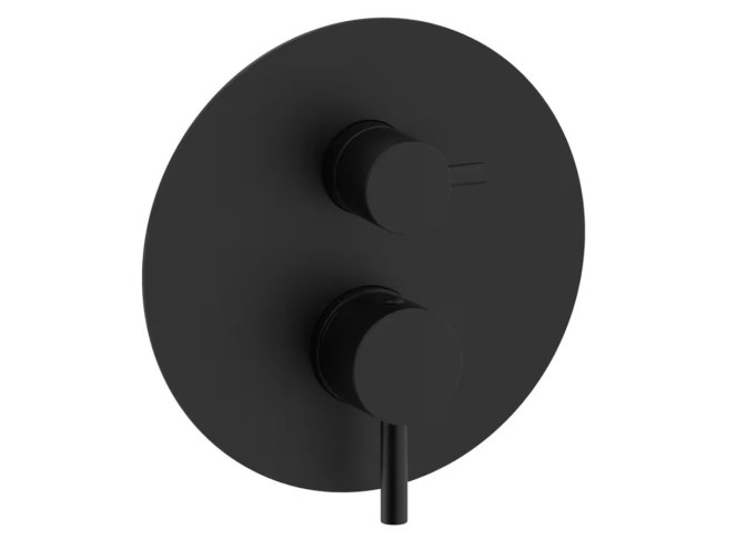 Змішувач для душу Paffoni Light на 2 споживача, зовнішня частина, Matt black (LIGBOX018NO)