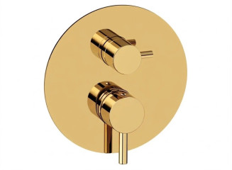 Змішувач для душу Paffoni Light на 2 споживача, зовнішня частина, Honey Gold (LIGBOX018HG)