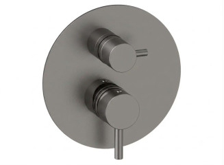 Змішувач для душу Paffoni Light на 2 споживача, зовнішня частина, Mercury Grey (LIGBOX018MG)