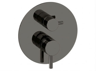 Фото - Змішувач для душу Paffoni Light на 2 споживача, зовнішня частина, Black Chrome (LIGBOX018NKN)