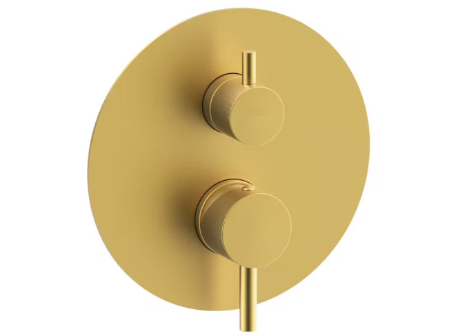 Змішувач для душу Paffoni Light на 3 споживача, зовнішня частина, Brushed honey gold (LIGBOX019HGSP)