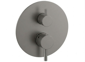 Змішувач для душу Paffoni Light на 3 споживача, зовнішня частина, Mercury Grey (LIGBOX019MG)