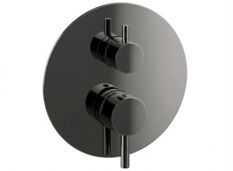 Змішувач для душу Paffoni Light на 3 споживача, зовнішня частина, Black Chrome (LIGBOX019NKN)