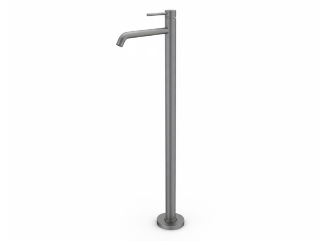 Змішувач для умивальника Paffoni Light, підлоговий, зовнішня частина, Steel looking (LIGBOX031ST)