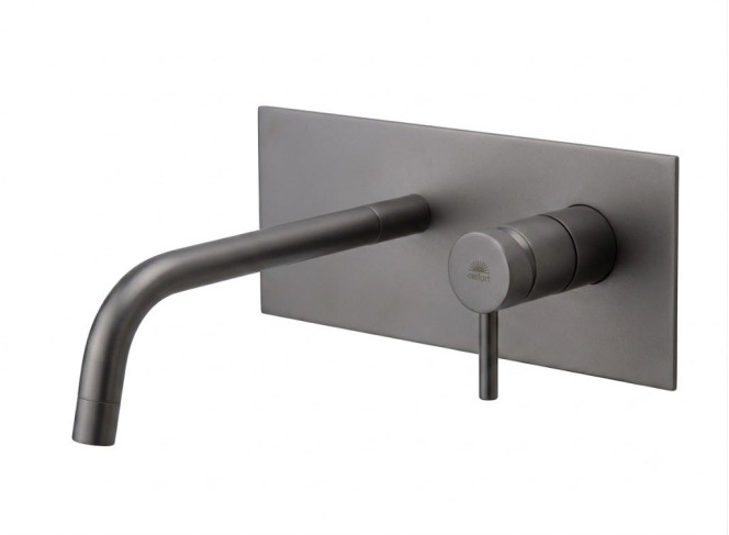 Змішувач для умивальника Paffoni Light, зовнішня частина, вилив 123 мм, Mercury Grey (LIGBOX104MG)