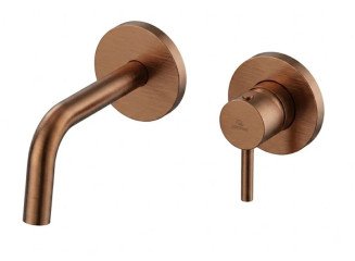 Змішувач для умивальника Paffoni Light, зовнішня частина, вилив 123 мм, Brushed Copper PVD (LIGBOX104RASP70)