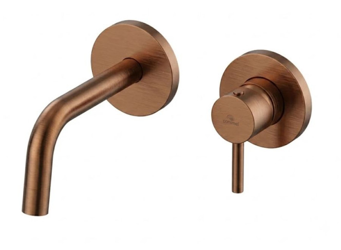 Змішувач для умивальника Paffoni Light, зовнішня частина, вилив 123 мм, Brushed Copper PVD (LIGBOX104RASP70)
