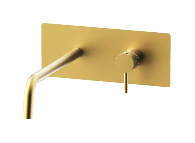 Змішувач для умивальника настінний Paffoni Light, вилив 17.8 см, Brushed honey gold (LIGBOX105HGSP)