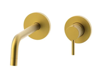 Змішувач для умивальника настінний Paffoni Light, вилив 178 мм, Brushed Honey Gold (LIGBOX105HGSP70)