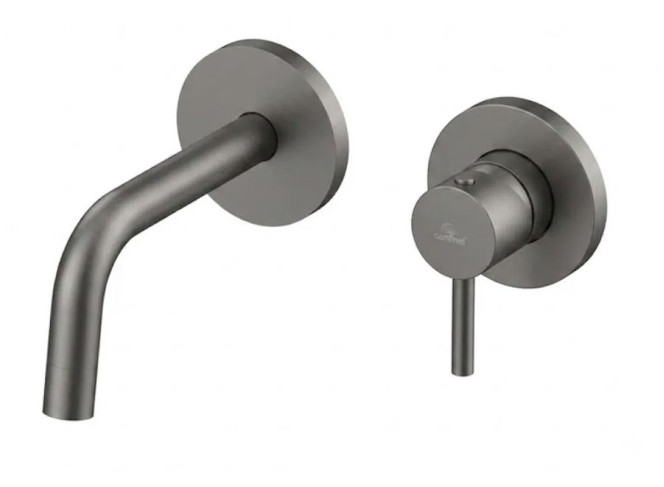 Змішувач для умивальника Paffoni Light, зовнішня частина, вилив 178 мм, Mercury Grey (LIGBOX105MG70)