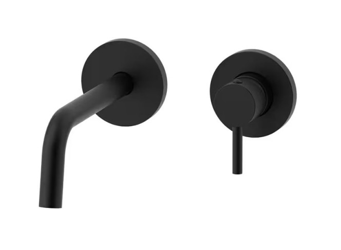 Змішувач для умивальника настінний Paffoni Light, вилив 17.8 см, Matt black (LIGBOX105NO70)