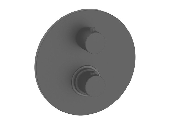 Змішувач для душу з термостатом Paffoni Light на 2 виходи, Mercury Grey (LIQ018MG)