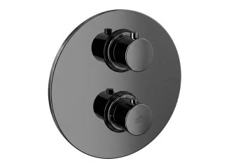 Змішувач для душу з термостатом Paffoni Light на 3 виходи, Black Chrome (LIQ019NKN)