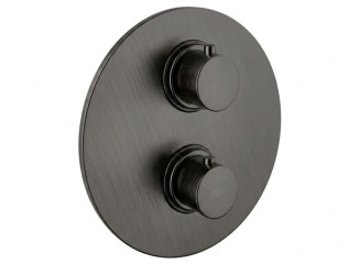 Термостат для душу Paffoni Light на 3 виходи, Brushed Black Chrome (LIQ019NKNSP)