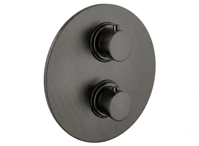 Термостат для душу Paffoni Light на 3 виходи, Brushed Black Chrome (LIQ019NKNSP)