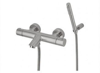 Змішувач для ванни/душа з термостатом Paffoni Light, Steel (LIQ023ST)