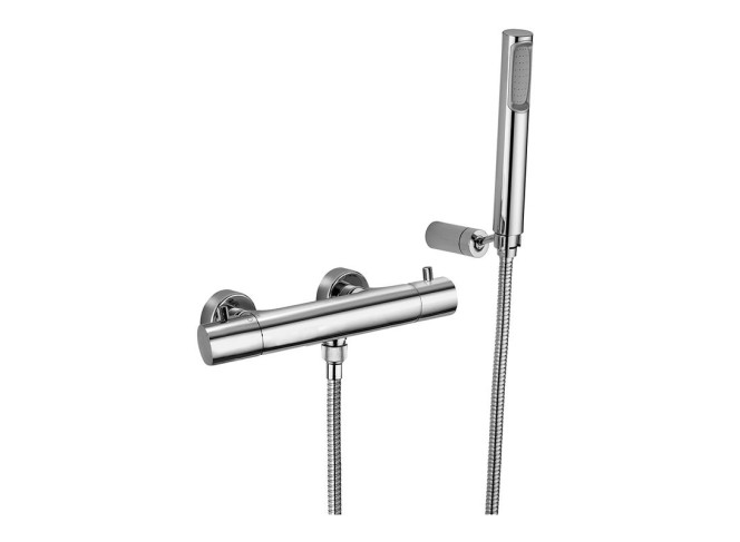 Термостат для душу Paffoni Light, з ручним душем та гнучким шлангом, Chrome (LIQ168DCR)
