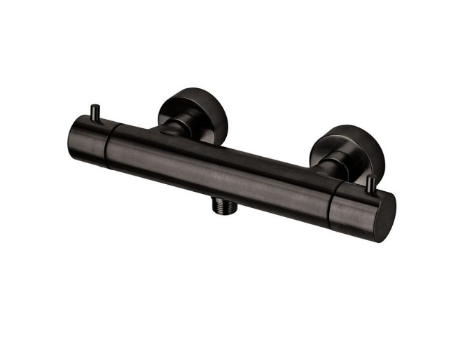 Термостат для душу Paffoni Light, ECOSTOP, без душового набору, Brushed Black Chrome (LIQ168ENKNSP)