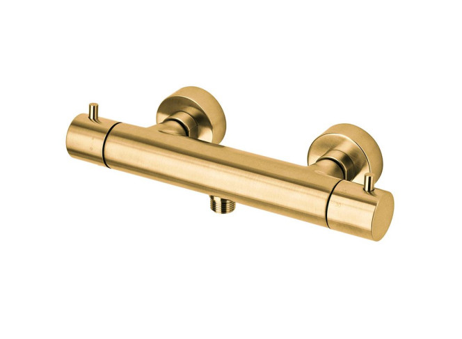 Термостат для душу Paffoni Light, ECOSTOP, без душового набору, Brushed honey gold (LIQ168EHGSP)