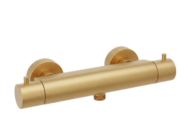 Термостат для душу Paffoni Light, COLD TOUCH, ECOSTOP, без душового комплекту, Brushed honey gold (LIQ468HGSP)
