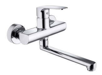 Змішувач для кухні Paffoni Lime настінний, вилив 200 мм, Chrome (LM161CR)