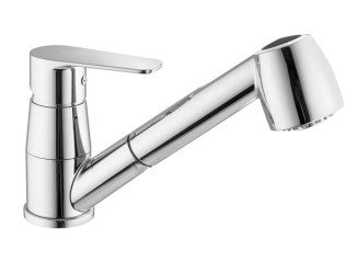 Змішувач для кухні Paffoni Lime, поворотний вилив, одноважільний, Chrome (LM183CR)