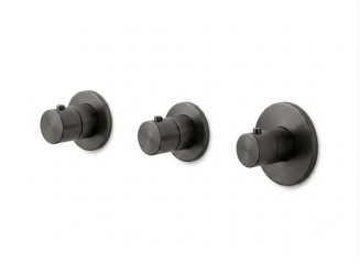 Термостат для душу/ванни Paffoni Modular Box, 2 функції, Brushed Black Chrome (MDE018NKNSP)