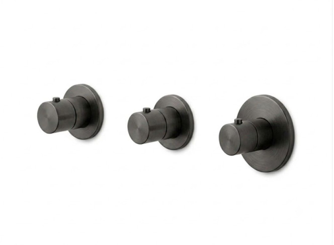Термостат для душу/ванни Paffoni Modular Box, 2 функції, Brushed Black Chrome (MDE018NKNSP)