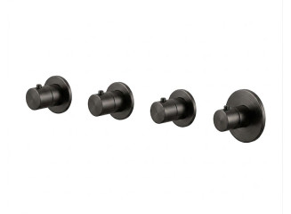 Термостат для душу/ванни Paffoni Modular Box, 3 функції, Brushed Black Nickel (MDE019NKNSP)
