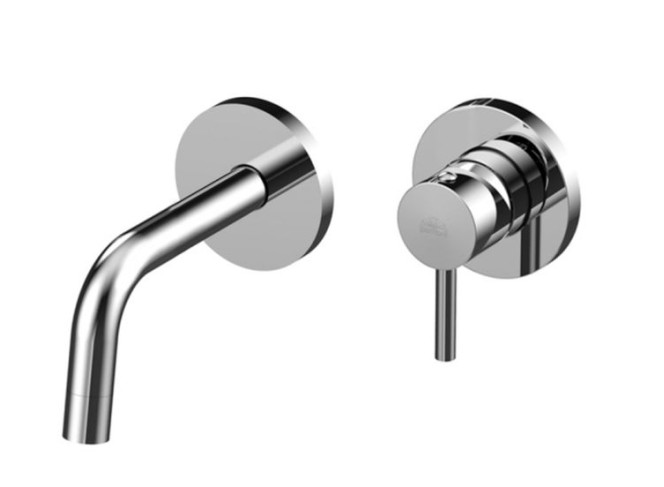 Змішувач для умивальника Paffoni Stick настінний, вилив 123 мм, Chrome (SK104CR70)
