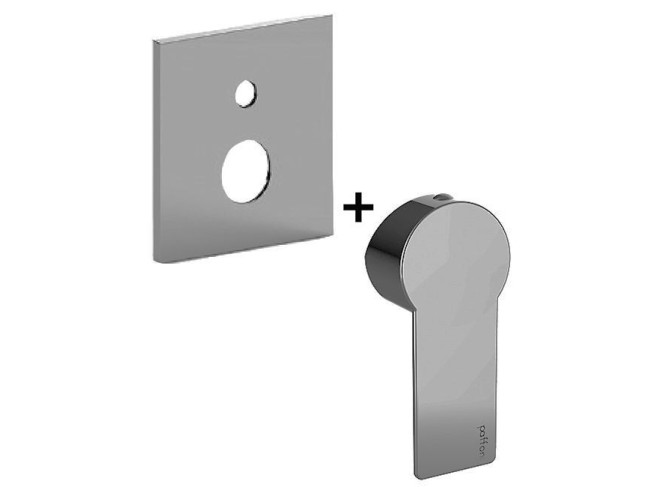 Змішувач для душу Paffoni Tango, зовнішня частина, 2 споживача, Steel looking (TABOX015ST_M)