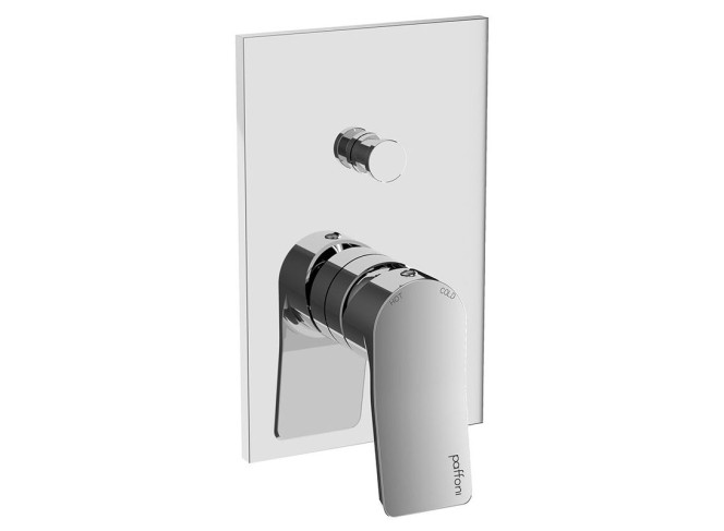Змішувач для душу Paffoni Tilt з кнопковим перемикачем, Chrome (TI015CR)