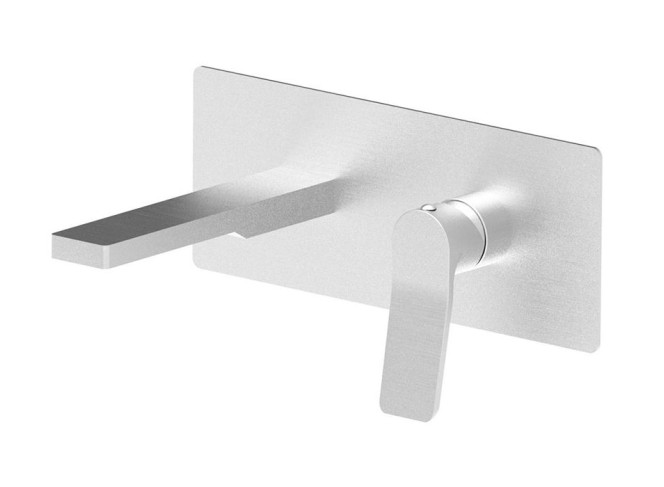 Змішувач для умивальника Paffoni Tilt, настінний, вилив 200 мм, Steel looking (TI105ST)