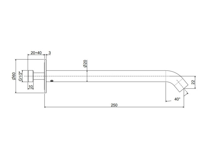 Вилив для ванни Paffoni Inox Tech 25 см, Steel (ZBOC148AC) Фото №2 - Вилив для ванни Paffoni Inox Tech 25 см, Steel (ZBOC148AC)